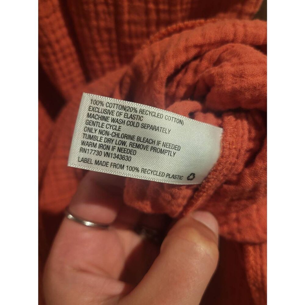 Universal Thread Dress Women's XS Salmon Pink Gauze Cotton Balloon Sleeve Mid - Picture 5 of 5